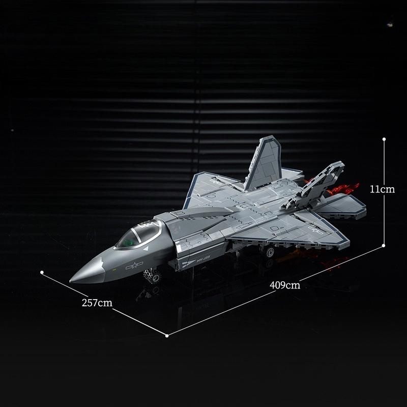 689 шт. Военная серия Палубный истребитель J-35 Конструктор Детские игрушки