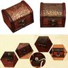 Wood Handmade Lock Box Storage Organizer Jewelry Bracelet Pearl Case Gift