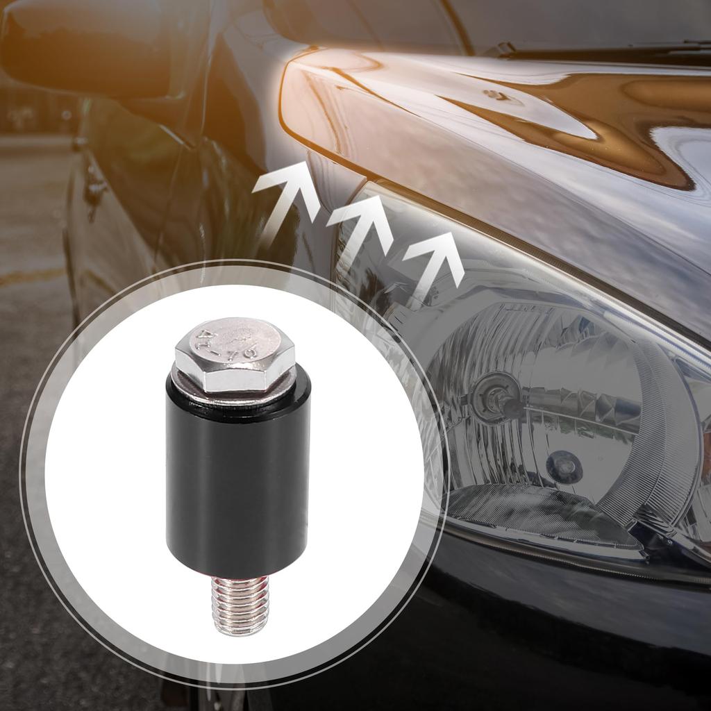 X AUTOHAUX Car Turbo Engine Motor Hood Vent Spacer Riser Hood Vent Spacer Riser Kit Aluminum Alloy 8mm Black