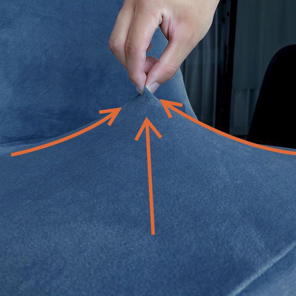 Stretch Slip Chair Case Chair Slipcovers Velvet Chair Cover Seat Case Seat Protector Case Dining Room Solid Color Seat Cover