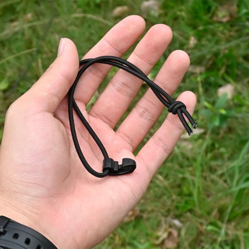 Универсальный зажим для крепления шнура с регулируемой длиной и механизмом быстрого отпускания для организации туристического снаряжения