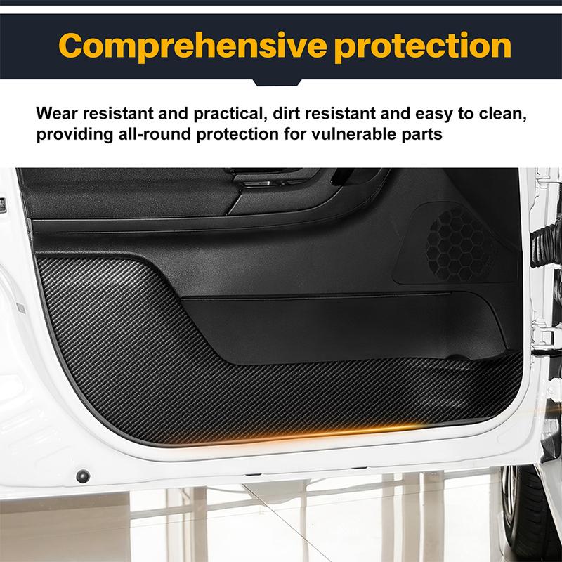 For Skoda Fabia 2007-2014 2008 2009 Anti-Stepping Anti-Dirty Sticker Pu Leather Car Door Anti Kick Pad Door Panel Protective Pad