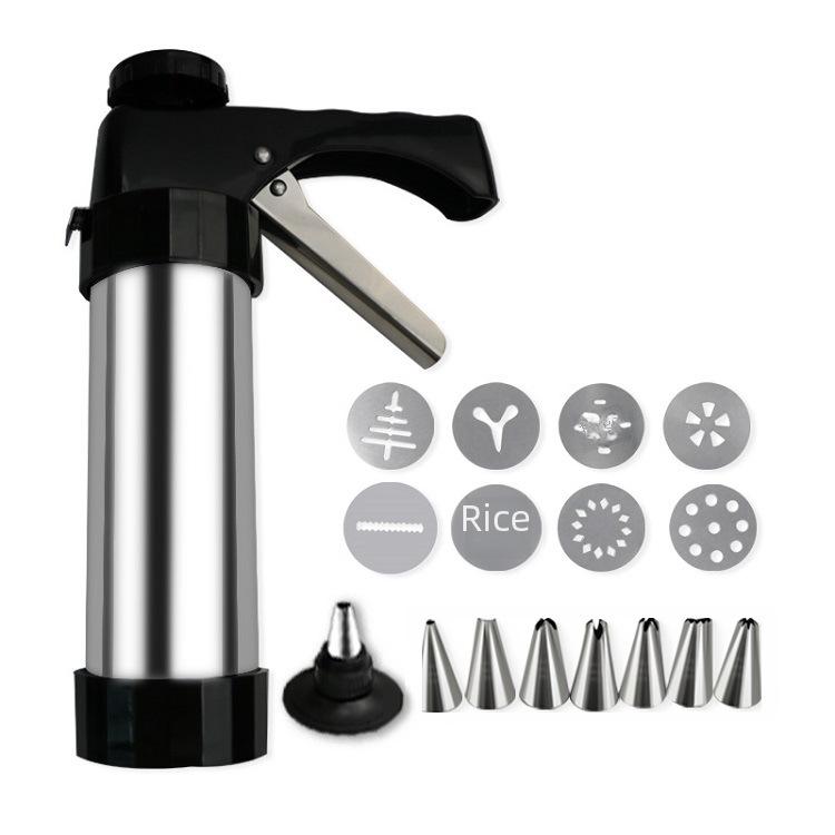 Stainless Steel Cookie Decorating Gun & Mold Set