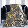Animal Skin Printed Blanket Leopard Tiger Stripe Flannel Blanket Four Seasons Nap Blanket Bedroom Decorative Blanket