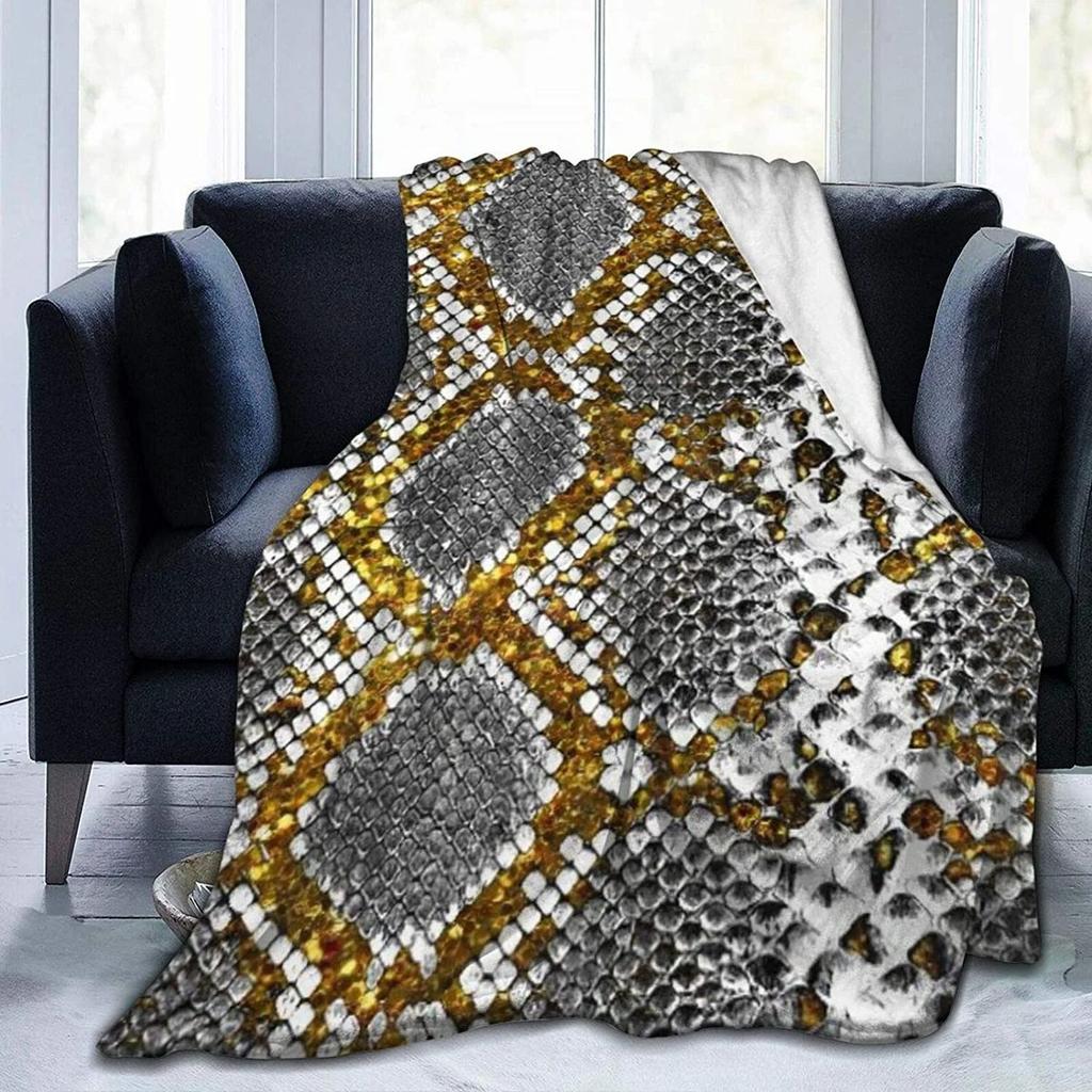 Animal Skin Printed Blanket Leopard Tiger Stripe Flannel Blanket Four Seasons Nap Blanket Bedroom Decorative Blanket