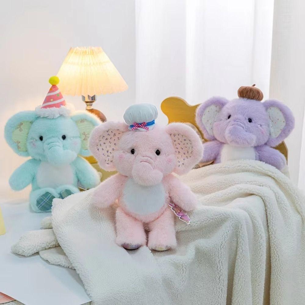 Fluffy Cartoon Elephant Plush Toys Soft Elephant Plush Toys Elephant Plush Doll Boys Girls