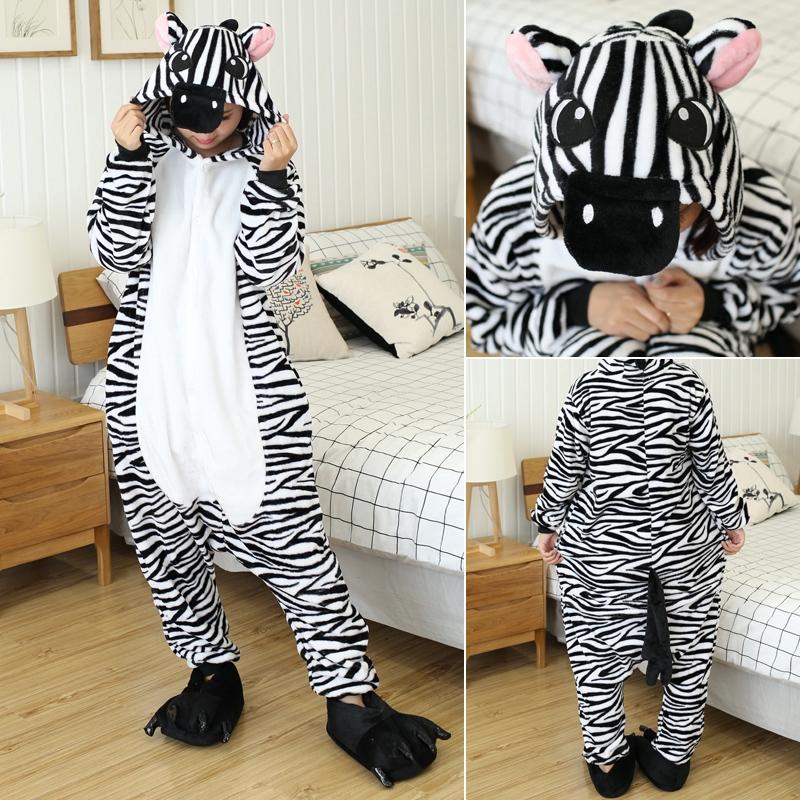 Animal Cat Tiger Kigurumi Unicorn Onesie Adult Teenagers Women Men Pajamas Funny Flannel Warm Soft Sleepwear Overall Onepiece Jumpsuit Cosplay Costume