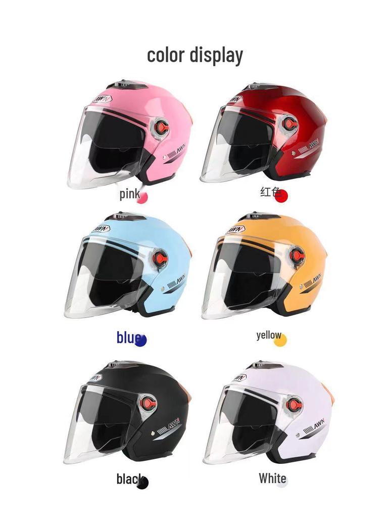 3C Certified Dual-Lens Motorcycle & Electric Vehicle Helmet for All Seasons