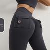 2022 Winter High Waist Nude Yoga Leggings with Pockets - Women's Hip-Lifting Sports Tights