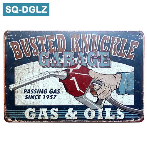 [SQ-DGLZ] Горячая MUSCLE CAR GARAGE Металлическая вывеска Магазин Настенный декор Оловянная вывеска Винтажные металлические вывески Домашний декор Живопись Таблички Художественный постер