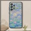 Чехол Art M-Monet Claudes для телефона Samsung S 25, 24, 23, 22, 30, 21, 10, 9, Ultra, Plus, Lite, FE, 4, 5 G, мягкий черный.