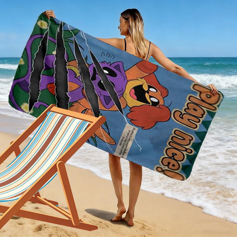 Cute Animals 2D Flat Print Beach Towel, Large Soft Quick Dry Towel for Beach Camping SwimmingZSTJ0915271
