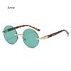 Frameless Sunglasses Personalized Oval Punk European And American Trend Colorful Fashion Small Frame Photo Sunglasses Gifts