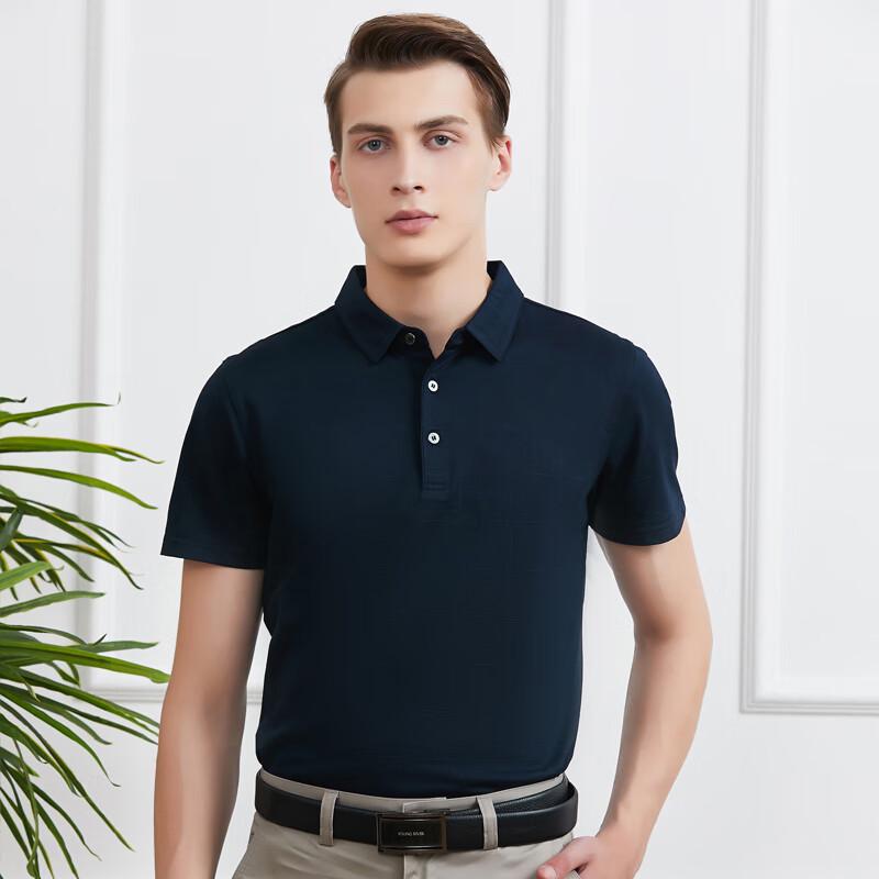 Мужская рубашка-поло YOUNG RIVER с коротким рукавом в стиле business casual