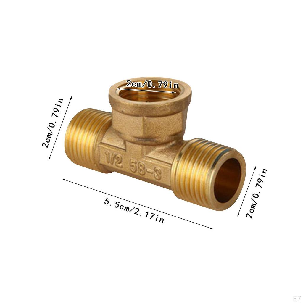 Тройник Фитинг Латунь 3-ходовой Домашняя Замена Легко Установить Шланг Вода