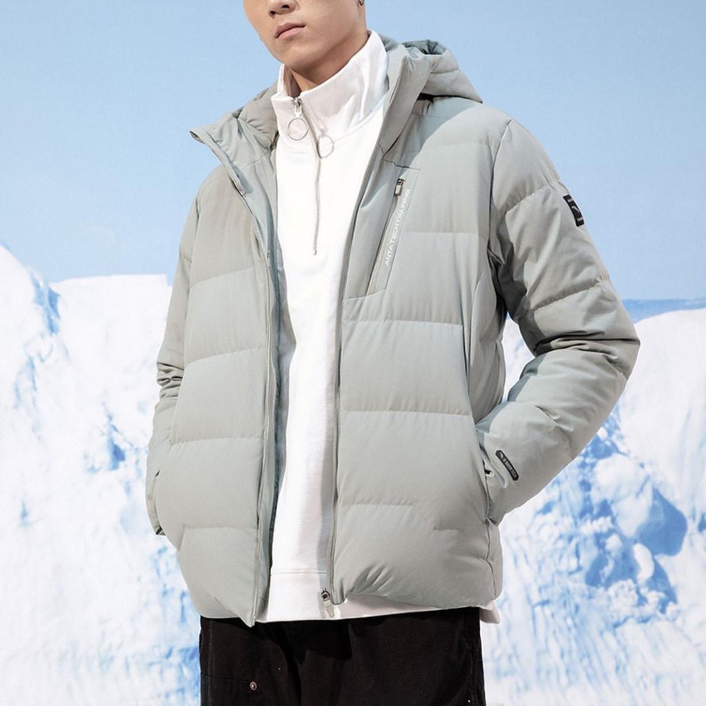 Anta Variety Training Collection Down Jacket Men's Pea Gray Green 152147908-1
