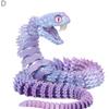3D-печатная шарнирная змея, гибкая змея, украшение с зубами, игрушка для снятия стресса с домашнего питомца, декор для домашнего офиса