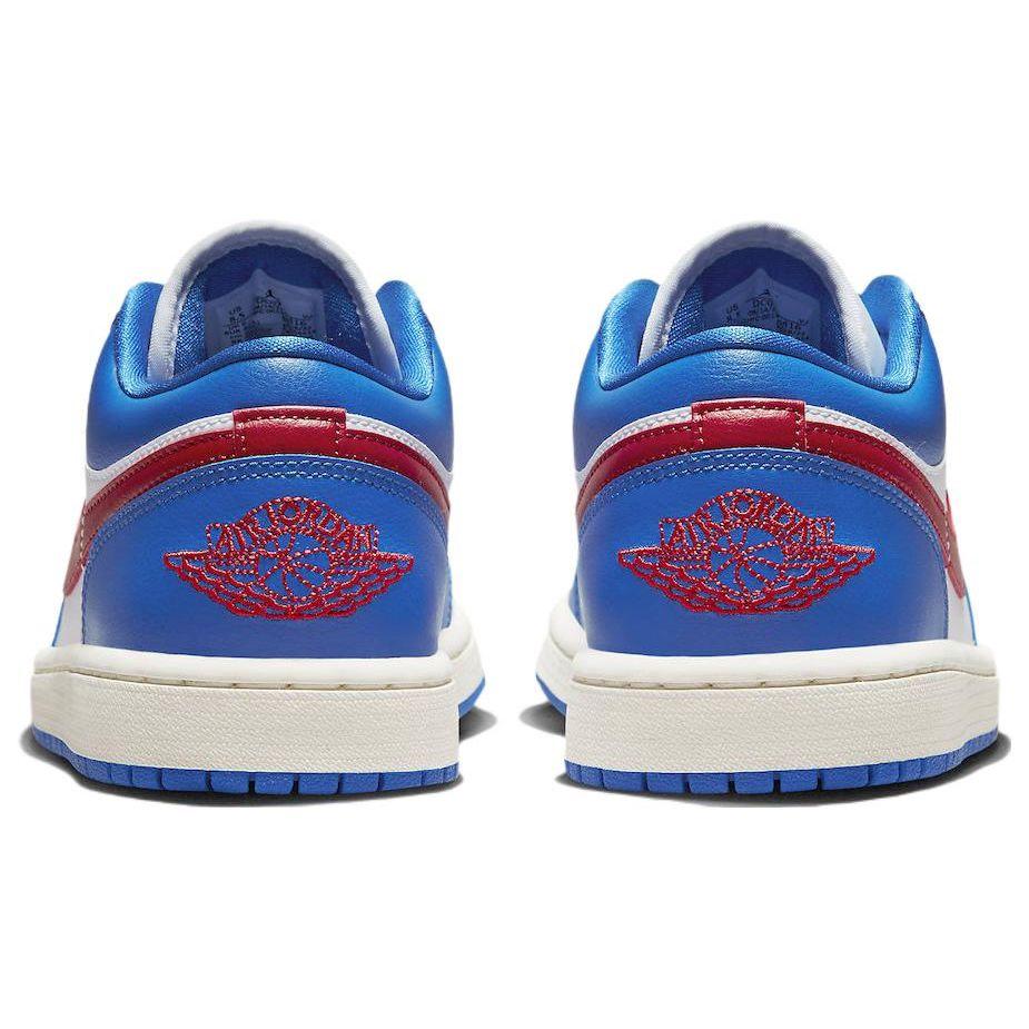 Air Jordan 1 Low Sport Blue Gym Красные женские кроссовки Белый парус DC0774-416