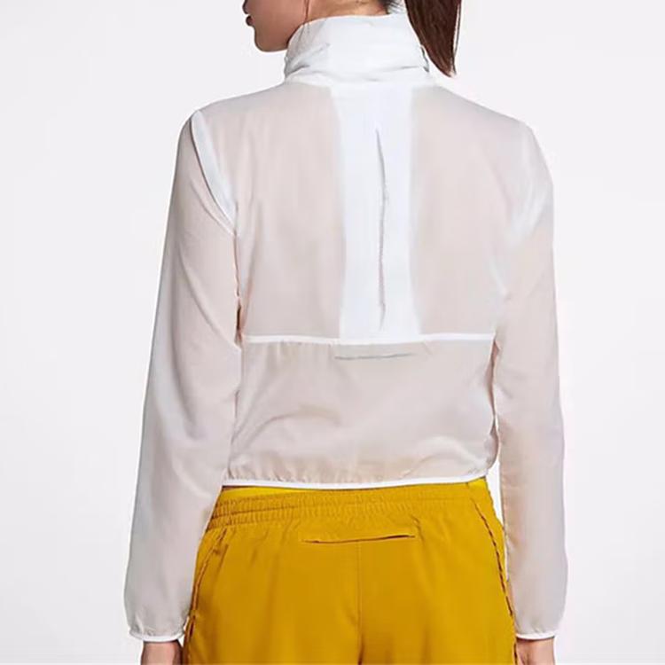 Nike Logo Solid Color Jacket Women Jacket White AR2017-100