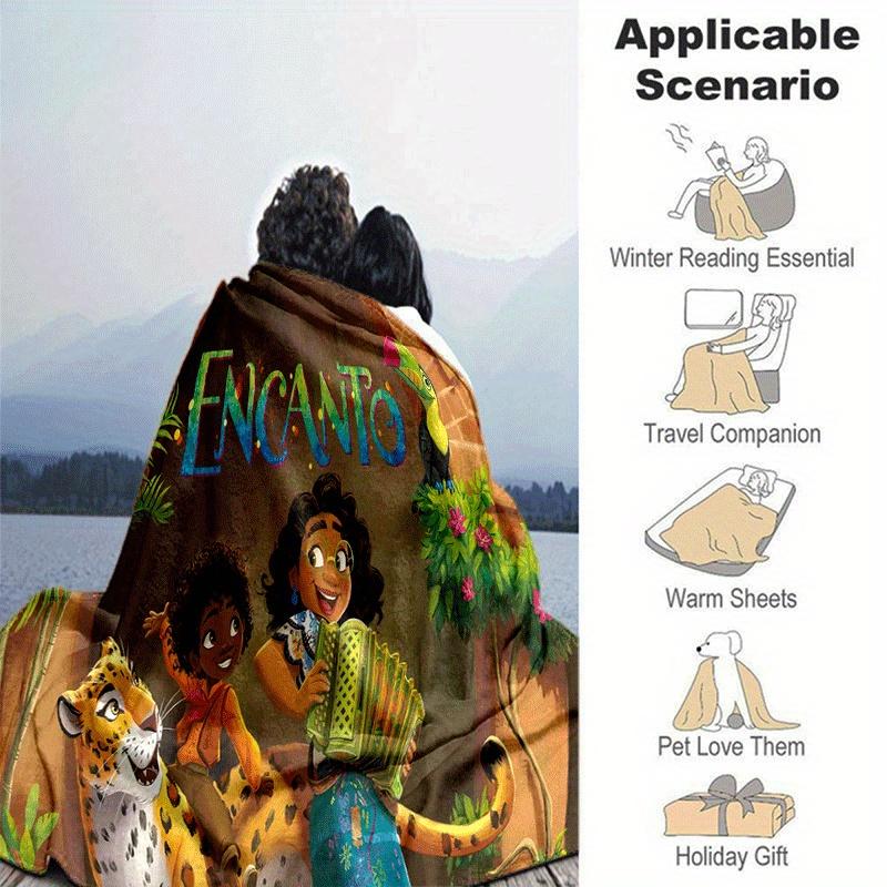 1pc Encanto Printing Blanket - Soft, All-Season Throw for Office Blanket, | Personalized Gift with Adorable Cartoon Design