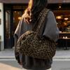 Сумка на плечо с леопардовым принтом, большая вместимость, сумка-тоут для поездок