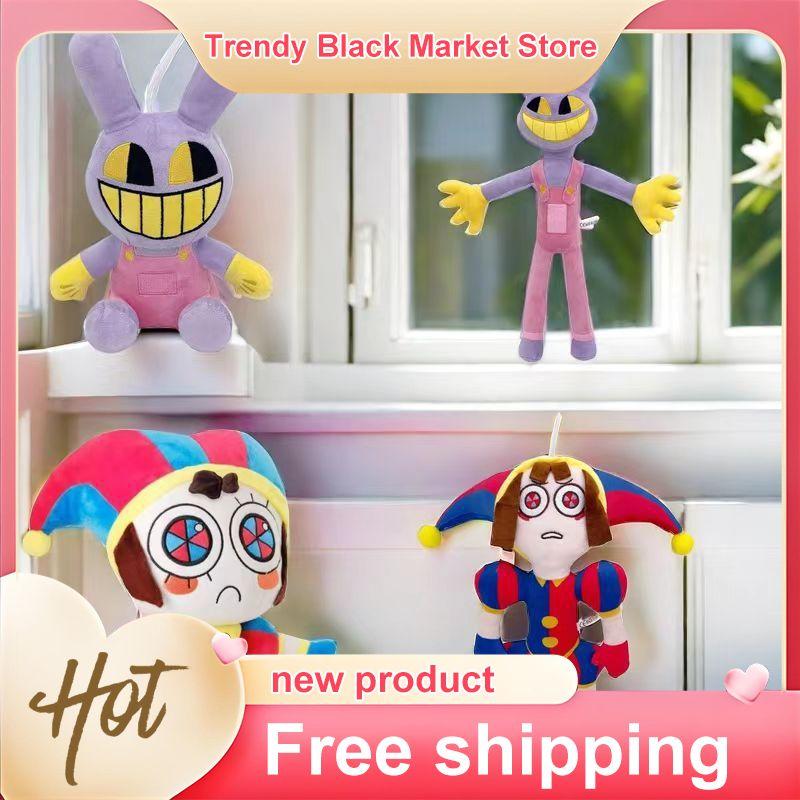 The Amazing Digital Circus Plush Toys Jax Rabbit Pomni Clown Cartoon Soft Stuffed Collectible Decoration Gift For Animation Fans