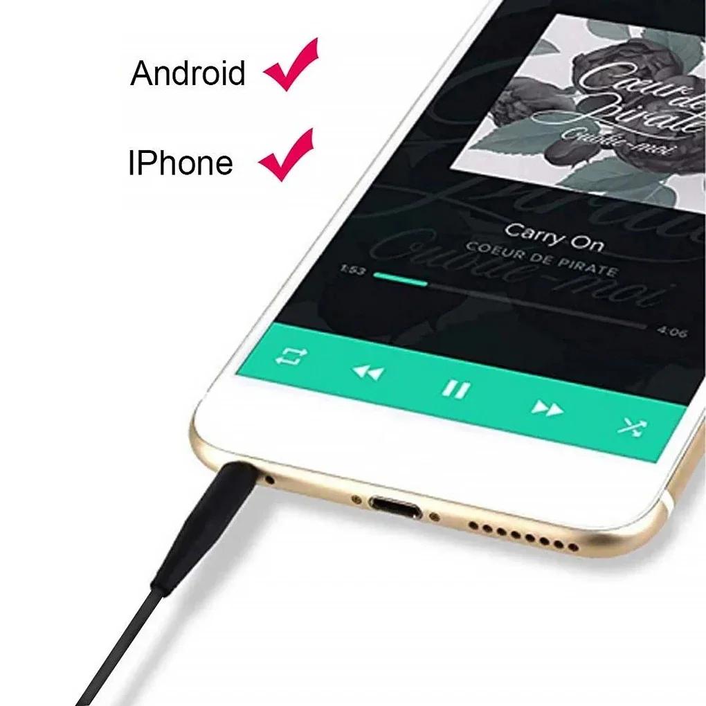 Earphone Cable with Mic 3 5mm to 2 5mm Straight Connector Headphone Cord 140cm Headset Replacement Suitable for Bose QC25 35 OE2