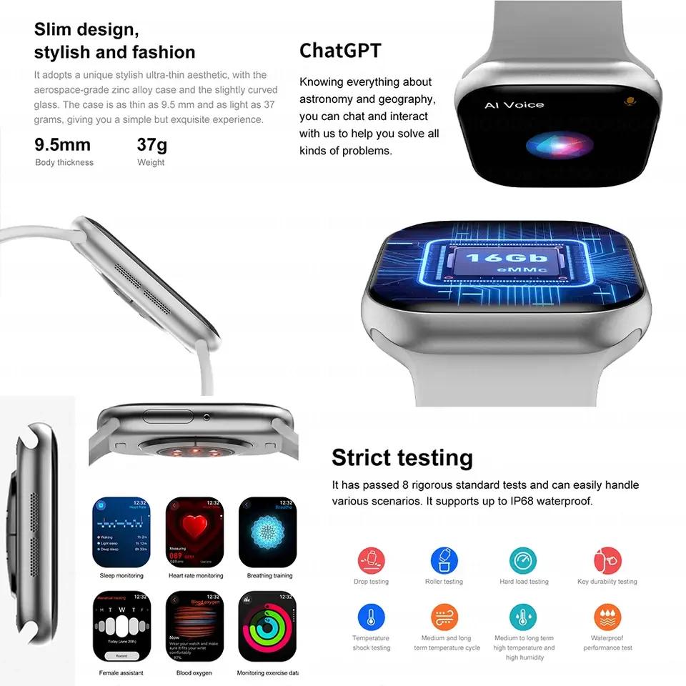 Умные часы с GPS Серия 10 Для Apple Watch 10 Память Музыка Видео Bluetooth-звонок Водонепроницаемые NFC Умные часы Для Android iPhone