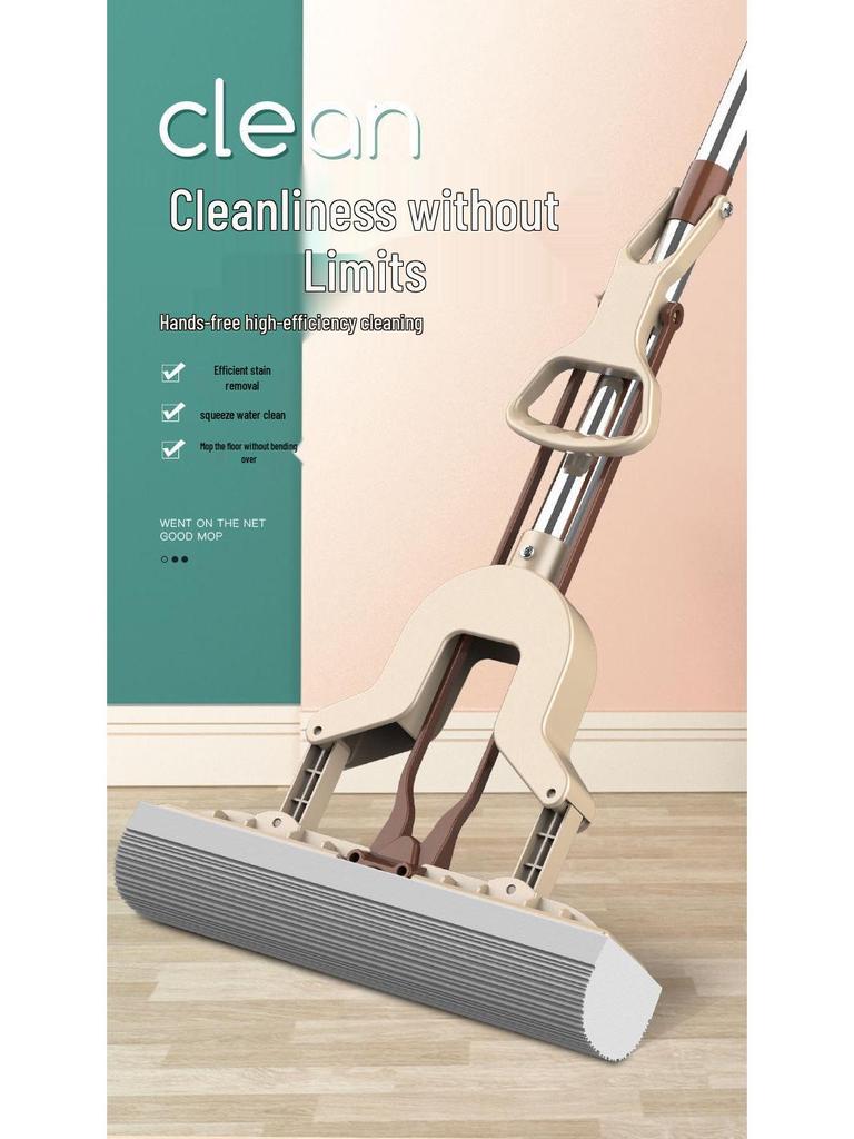 Швабра губчатая PVA складная Totole - Без рук, большая конструкция отжима для легкой уборки