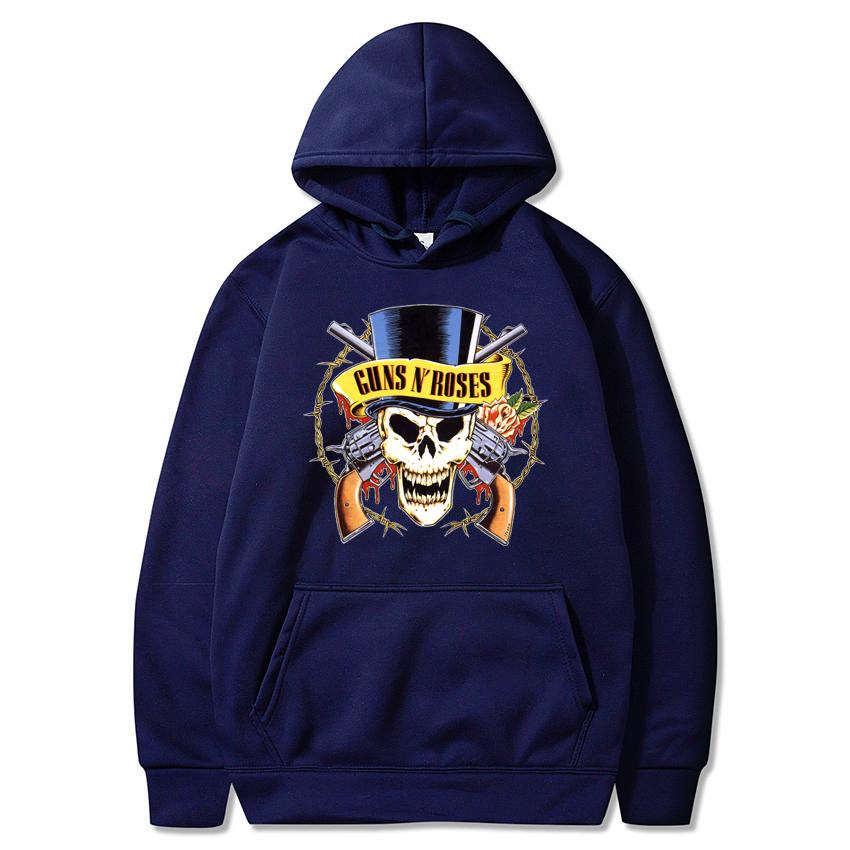 Толстовки с капюшоном Guns N 'Roses, музыкальная хард-рок-группа, уличная одежда с принтом черепа, унисекс, женская мода, толстовки большого размера, пуловер в стиле хип-хоп