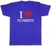 I Love Plymouth Unisexs TShirt Britains Ocean City Waterfront Tee Gift