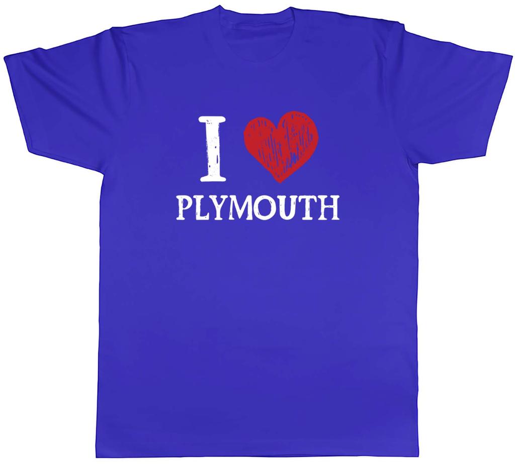 I Love Plymouth Unisexs TShirt Britains Ocean City Waterfront Tee Gift