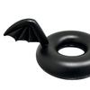 Inflatable Pool Float Creative Bat Wings Decor Black Thickened PVC Swim Ring