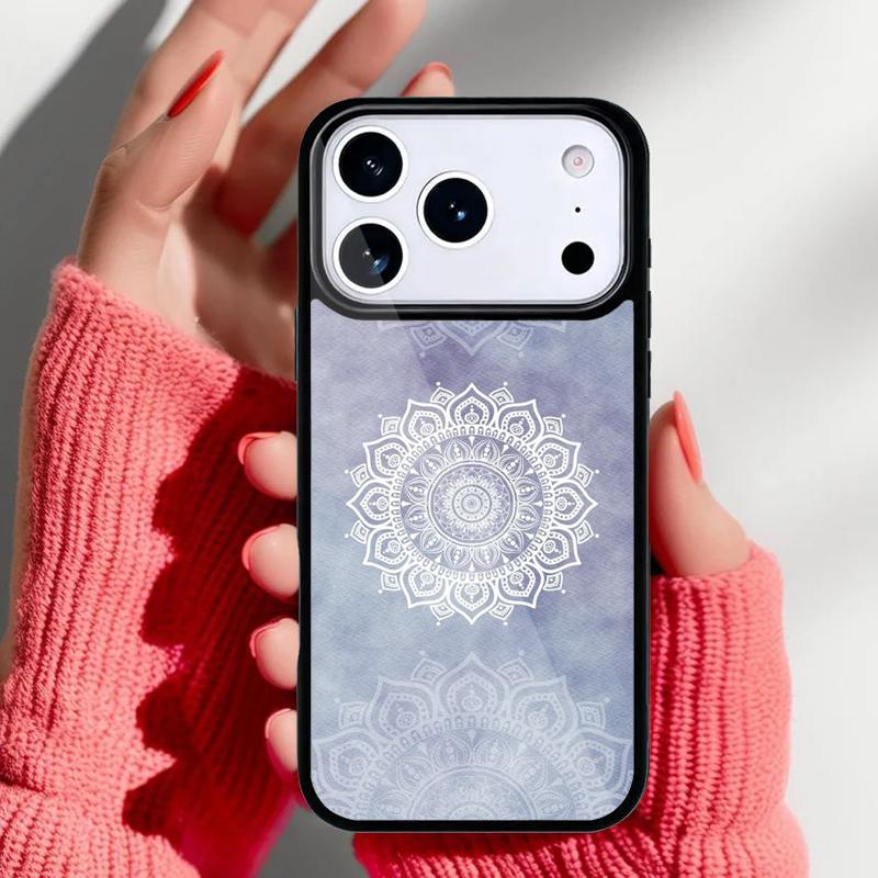 Индийский Цветочный Хна Мандала Чехол для Телефона для iPhone 17 16 15 14 13 Pro Max Задняя Крышка для 12 11 Pro Coque