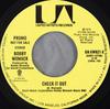 7inch Record BOBBY WOMACK - Check It Out UAXW621XPROMO United Artists  1975 Canada Soul/Funk Used