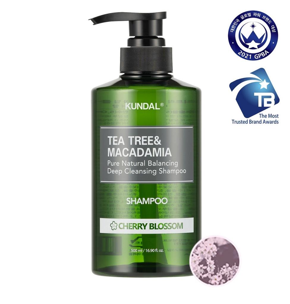 KUNDAL Глубокоочищающий маслянистый шампунь «Чайное дерево и макадамия» 500 мл 4 вида, выберите 1
