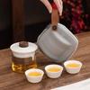 Suet Jade Porcelain High-end Express Cup One Pot Three Cups Portable Travel Tea Set Enterprise Company Business Gift