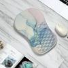 Эргономичный коврик для мыши с поддержкой запястья, облегчающий боль, удобная подставка для запястья, коврик для мыши из пены с памятью с нескользящим основанием