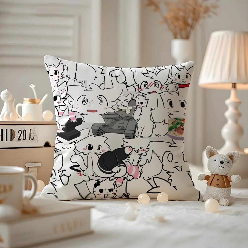 Чехол на подушку с принтом Boykisser Silly Cat, наволочка для подушки на диван в гостиной и декора подушек в спальне