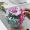 Teapot Kettle Cozies Drawstring Dust Cover Hummingbird Flowers Pattern Thermal Insulation Teapot Warmer for Women Home Decoration Kitchen Gift