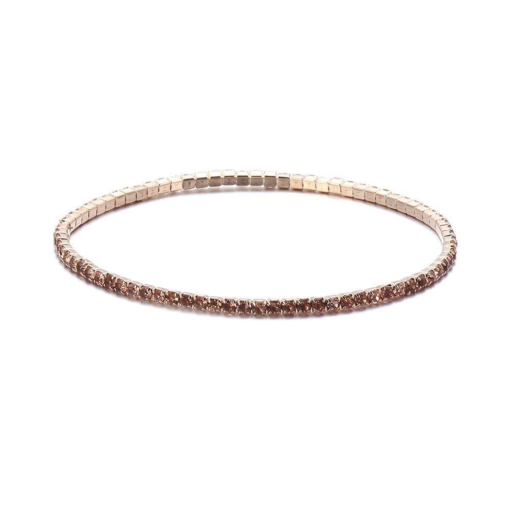 Эластичные Блестящие Модные Ювелирные Изделия Браслеты-Манжеты Браслеты со Стразами Хрустальный Браслет