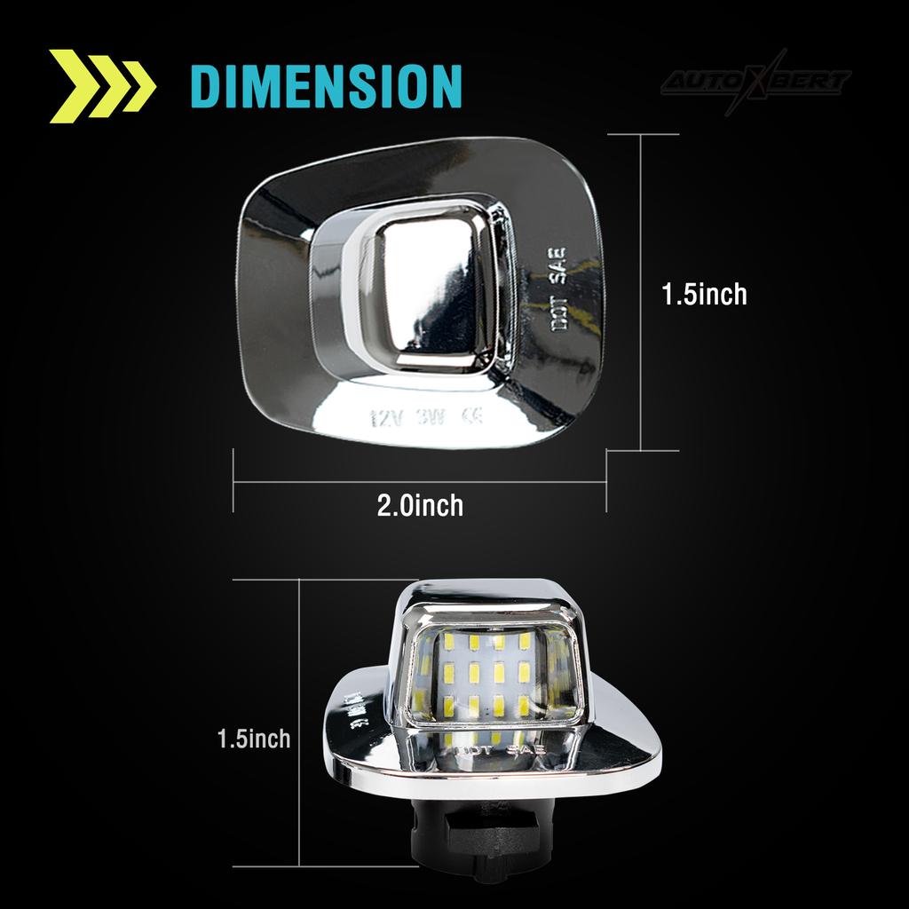 2Pcs Pickup Rear License Bumper Light Number Plate Lamp For Chevrolet Chevy GMC C/K-Series 1500 2500 3500 1988-2000 Truck LED