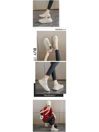 Женские слипоны из сетки Fly-knit "Step On Cloud" – Дышащие, Универсальные, Повседневные туфли для весны и осени