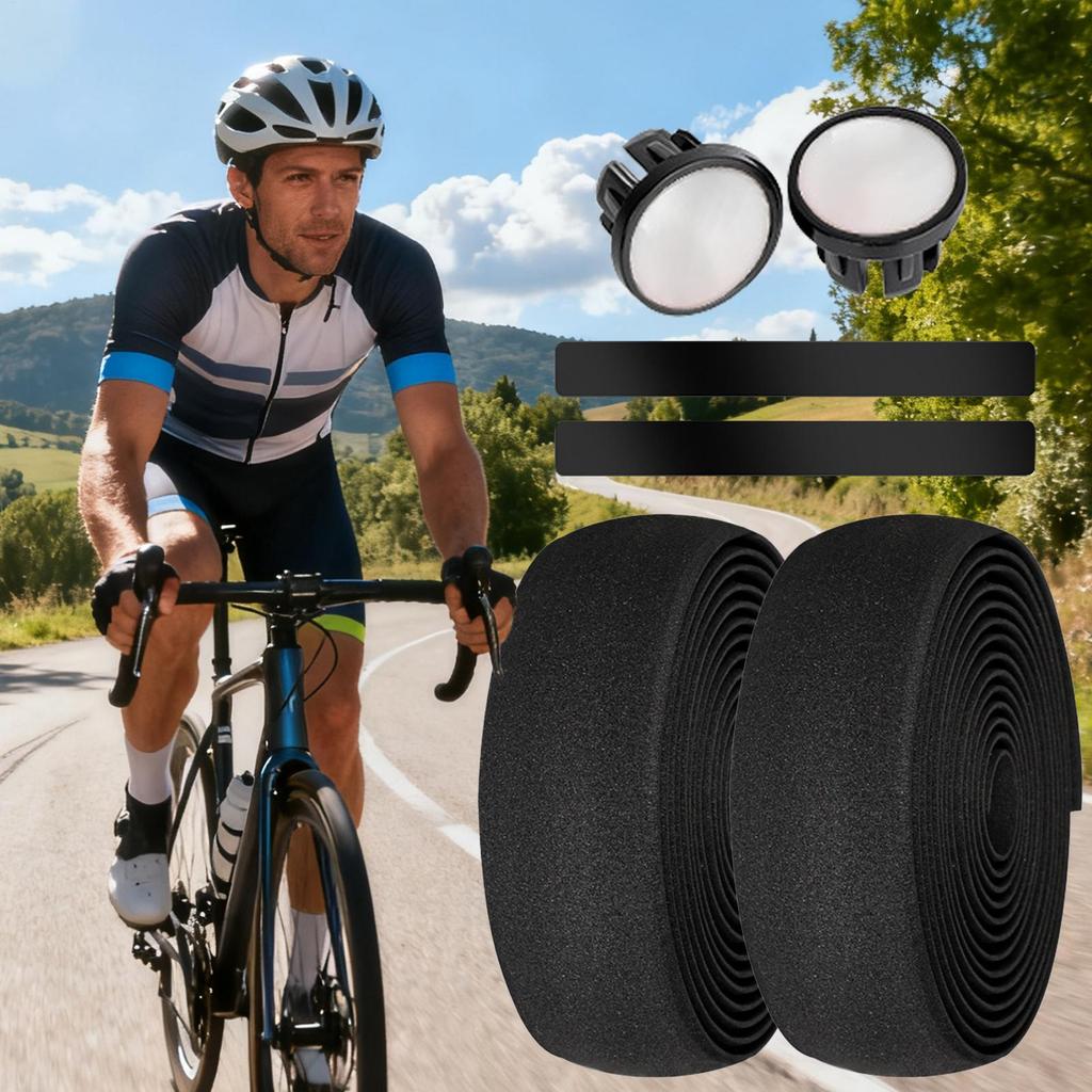 Велосипедная лента на руль Амортизирующая EVA Рукоятка Лента на руль Для шоссейного велосипеда Для езды Мотоцикл Комфорт Обновление Установка