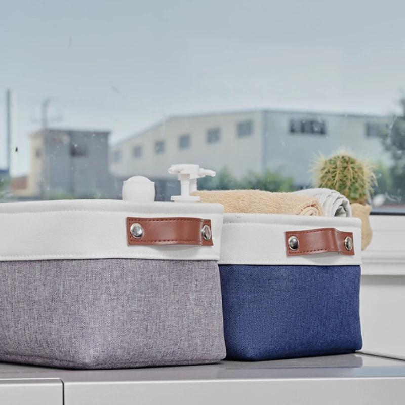 Woven Linen Laundry Basket Extra Large Square Hamper For Home Organization And Baby Shower Gift Home Decor Storage