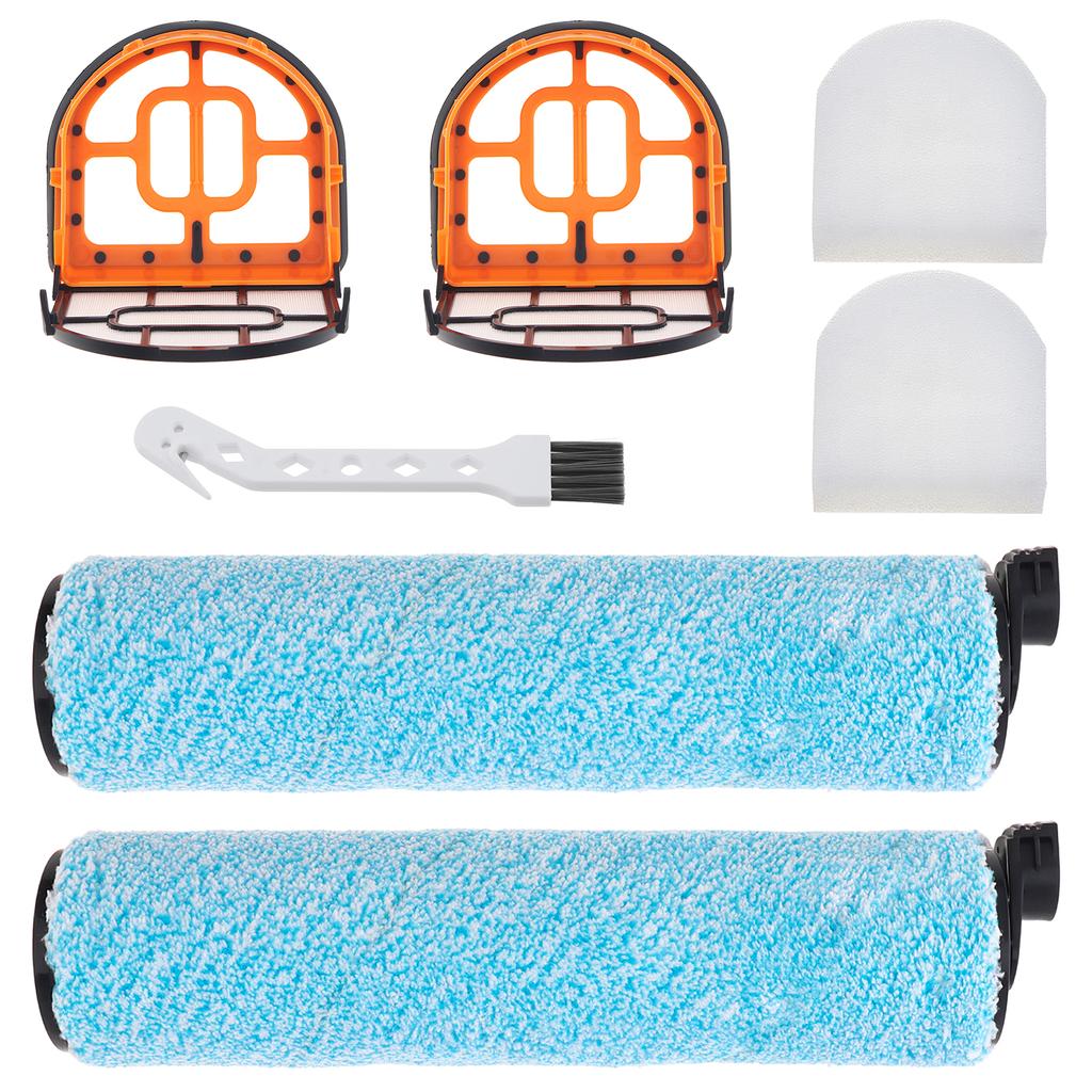 4 Pcs Reusable Multi Surface Brush Rolls and Vacuum Filter Fit for Bissell 2554A / 2765Z / 2767Z with Cleaning Brush, Washable Cleaning Tool