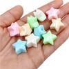 Jewelry Beaded Materials Five-pointed Star Beads 10pcs Fashion Gradient Light Acrylic Spring Color System DIY Necklace Earrings Making Beads