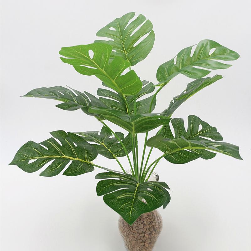 Artificial Plants Tropical Monstera Palm Leaves Simulation Leaf Party Garden
