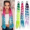 2PCS Lantern Braid Bubble Jumbo Braid Colorful Braided Ponytails Twist Braid Bulk Party