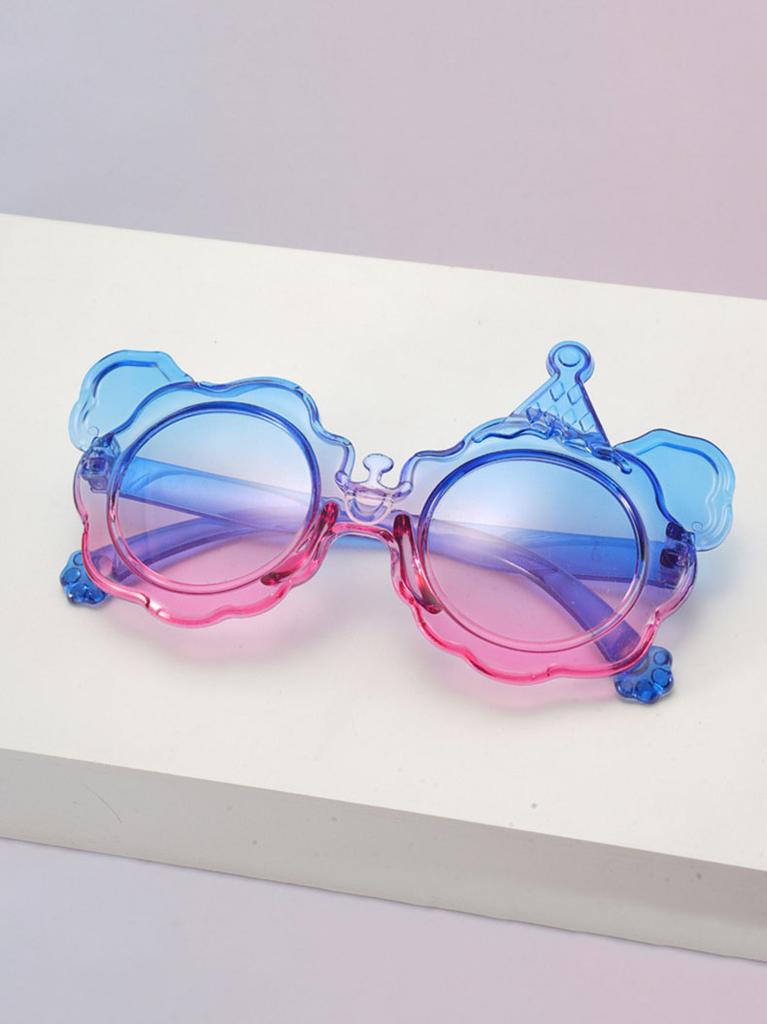 Cute Funny Pastel Bear Kids Sunglasses with Ombre Gradient UV Protection Adorable Animal Sun Glasses New Eyewear KJ290